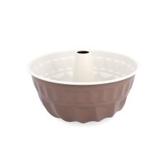 Spiralform für Kuchen, Ø 22 cm, mit Rohr und antihaftbeschichteter Oberfläche in der Farbe Caffè Crème *3979