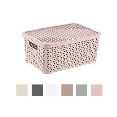 Geflochtener Rattankorb mit Deckel 6 L – HOB041255