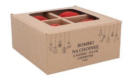 Chomik - Set aus 4 Papierornamenten Ø8 cm - AIP1993