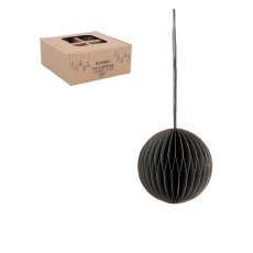 Set aus 4 Papierornamenten Ø 8 cm, grau – AIP2013