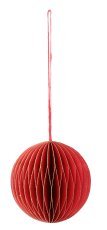 Set aus 4 Papierornamenten Ø 7 cm in Rot - AIP2020