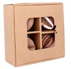 Chomik - Set aus 4 Papierornamenten Ø7 cm - AIP2037