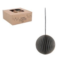 Chomik - Set aus 4 Papierornamenten Ø 7 cm, grau – AIP2068