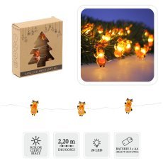 Chomik - LED-Lichterkette mit Rentieren, 20 Stück im Set – LED4161
