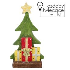 Figur Weihnachtsbaum mit Geschenken, LED, 25,5 x 13,5 x 45,5 cm, Verpackung = 1 Stück *5166