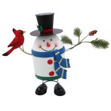 Chomik - Weihnachtsdekoration Metallfigur Schneemann 14x12x20 cm
