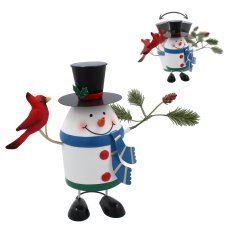 Chomik - Weihnachtsdekoration Metallfigur Schneemann 14x12x20 cm