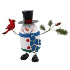 Chomik - Weihnachtsdekoration Metallfigur Schneemann 14x12x20 cm