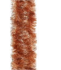 Chomik - Weihnachtsgirlande für den Christbaum, 2 m – olivgrün, kupfer, grafit, 12 Stück im Set – GIF7054