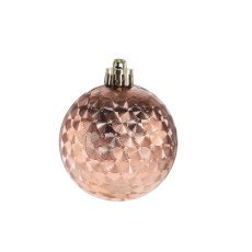 Chomik - Set aus 24 Christbaumkugeln, 6 cm, in Oliv-, Honig- und Graphitfarben, gemischte Designs *7269