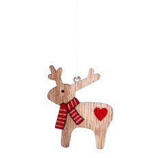 Chomik - Set mit 18 Holz-Weihnachtsanhängern „Rentiere“, 12er-Pack - DIY9010