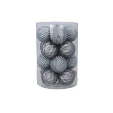 Chomik - Kompl. 16 Knöpfe 4 cm, Mischung aus Oliv-, Kupfer- und Graphitmustern, Rohr *7528