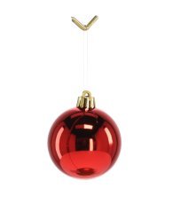 Chomik - Komplettset mit 12 Kugeln à 6 cm, Mischung in Rot/Gold/Silber mit verschiedenen Mustern *7610