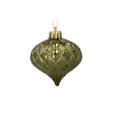 Chomik - Kpl. 9 Ornamente, 6 cm, Mischung aus Oliv-, Kupfer- und Graphittönen, verschiedene Muster *7665