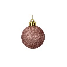 Chomik - Set mit 47 Christbaumschmuckstücken, 4–6 cm groß, in einer Mischung aus Oliv-, Kupfer- und Graphitfarben, verschiedene Designs *7702