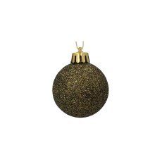 Chomik - Set mit 47 Christbaumschmuckstücken, 4–6 cm groß, in einer Mischung aus Oliv-, Kupfer- und Graphitfarben, verschiedene Designs *7702