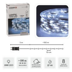LED-Lichterkette auf Rolle 1000 L, kaltweiß, Länge 3 + 100 m *0092