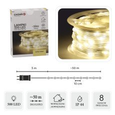 LED-Micro-Lichterkette auf Rolle, 500 Lichter, warmweiß, Länge 3 + 50 m *0115