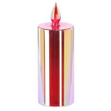 LED-Laterne – rote Kerze 8,9 x 25 cm *1792