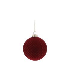 Set aus 7 Glas-Weihnachtsanhängern in Bordeaux, 29 x 29 x 9,6 cm *2133