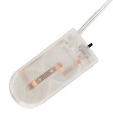 Chomik - Festliche Glas-LED-Kugel Ø 10 cm, silberfarben mit Sternmotiven, Set = 6 Stk. *2782