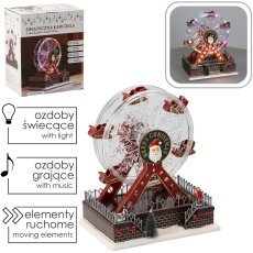 Weihnachtskarussell 23 x 16 x 28 cm mit LED-Spieluhr *3528