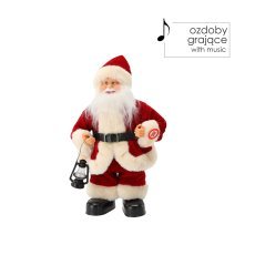Nikolaus mit Laterne – tanzend mit Melodie, 30 cm *3474