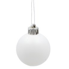 Chomik - Set aus 18 weißen Christbaumkugeln, Ø 4 cm *3702
