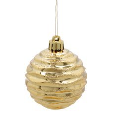 Chomik - Set aus 16 Christbaumkugeln, 6 cm, rot / gold / silber *3740