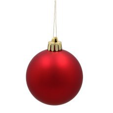 Chomik - Set aus 16 Christbaumkugeln, 6 cm, rot / gold / silber *3740