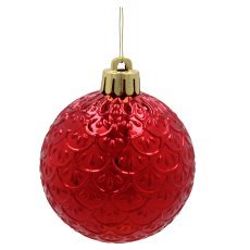 Chomik - Set mit 16 Christbaumkugeln, 6 cm – rot, gold und silber – GIF3771