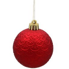 Chomik - Set mit 16 Christbaumkugeln, 6 cm – rot, gold und silber – GIF3771