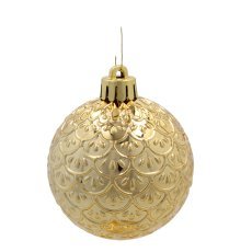 Chomik - Set mit 16 Christbaumkugeln, 6 cm – rot, gold und silber – GIF3771