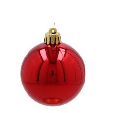Chomik - Set mit 20 Christbaumkugeln, 6 cm, rot / gold / silber *3825