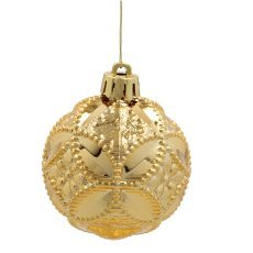 Chomik - Set mit 20 Christbaumkugeln, 6 cm, rot / gold / silber *3825
