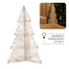 Festliche Dekoration – LED-Tannenbaum 75 cm in Champagnergold *6253
