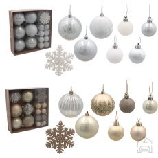 Chomik - 30-teiliges Weihnachtskugel-Set, Mix – BAI5324