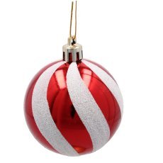 Chomik - Set mit 30 Weihnachtskugeln in Rot / Silber / Gold *5331