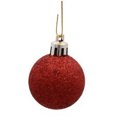 Chomik - Set mit 30 Weihnachtskugeln in Rot / Silber / Gold *5331