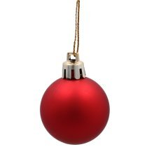 Chomik - Set mit 30 Weihnachtskugeln in Rot / Silber / Gold *5331