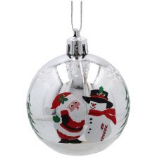 Chomik - Set mit 30 Weihnachtskugeln in Rot / Silber / Gold *5331