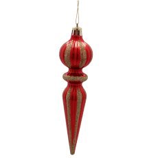 Chomik - Set aus 4 länglichen Weihnachtsanhängern, 16 cm, Farb-Mix *5355