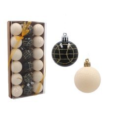 Chomik - Set aus 18 Weihnachtskugeln, Ø 5 cm *5430