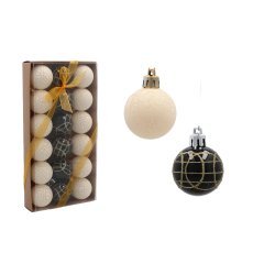 Chomik - Set mit 18 Weihnachtskugeln, Ø 4 cm *5447