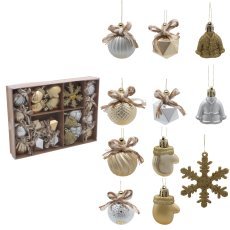 Chomik - Set aus 24 Weihnachtsornamenten – Mix Opak = 12-tlg. *7205