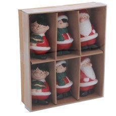 Chomik - Set mit 6 Weihnachtsanhängern – Muster-Mix, Ø 7 cm *7212