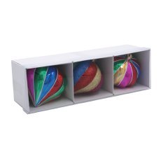 Chomik - Kpl. 3 Christbaumschmuck – bunte Lamettastreifen, 8 cm, Verpackung = 12 Stk. *7229