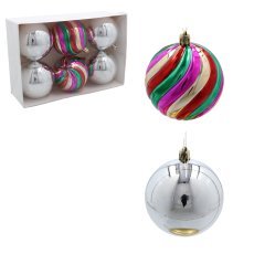 Chomik - 6-teiliges Weihnachtskugel-Set – verschiedene Muster – BIK7281