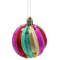 Chomik - Set mit 6 Weihnachtskugeln – Kugel-Mix in verschiedenen Farben, 6 cm *7298