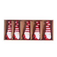 Kpl. 5 Christbaumschmuck – Wichtel, 10 cm, Packung = 12 Stk *7441